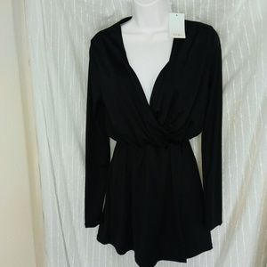 Tobi Long Sleeve Wrap Style Dress